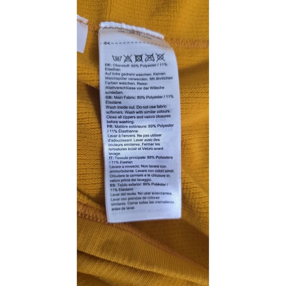 Mammut Extreme Moench Aenergy Half Zip Outdoor Hiking Polartec‎ Men L Yellow EUC